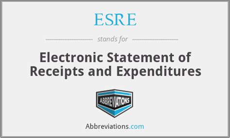 www.esre central application|Electronic Statement of Receipts and Expenditures (eSRE).